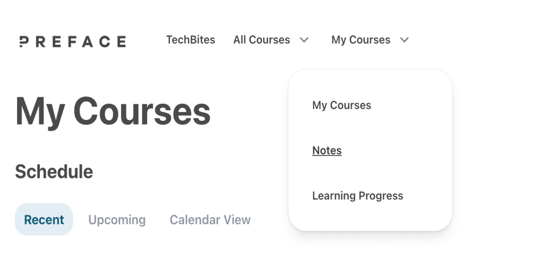 Preface School Project View Class Notes and Projects | Preface